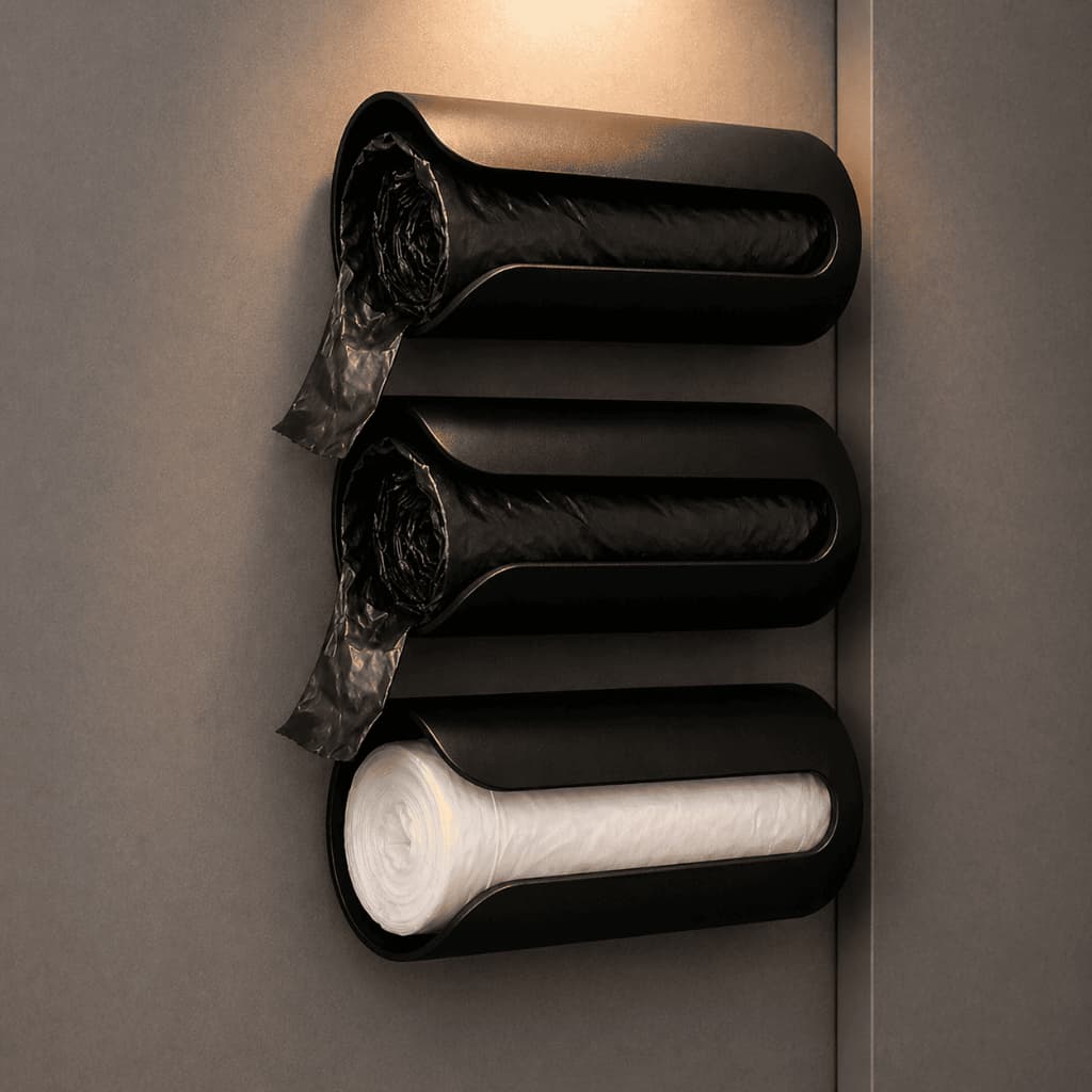Suporte Organizador Para Rolo de Saco de Lixo Porta Sacolas Dispenser Para Casa Banheiro e Lavanderia