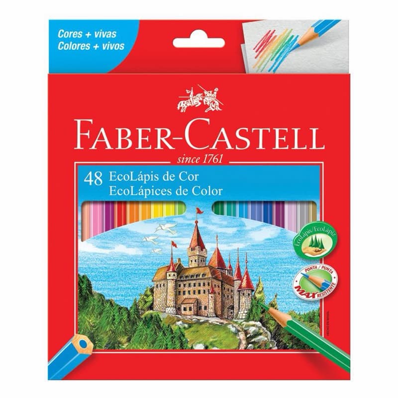 Lápis de Cor Sextavado 48 Cores, Faber-Castell