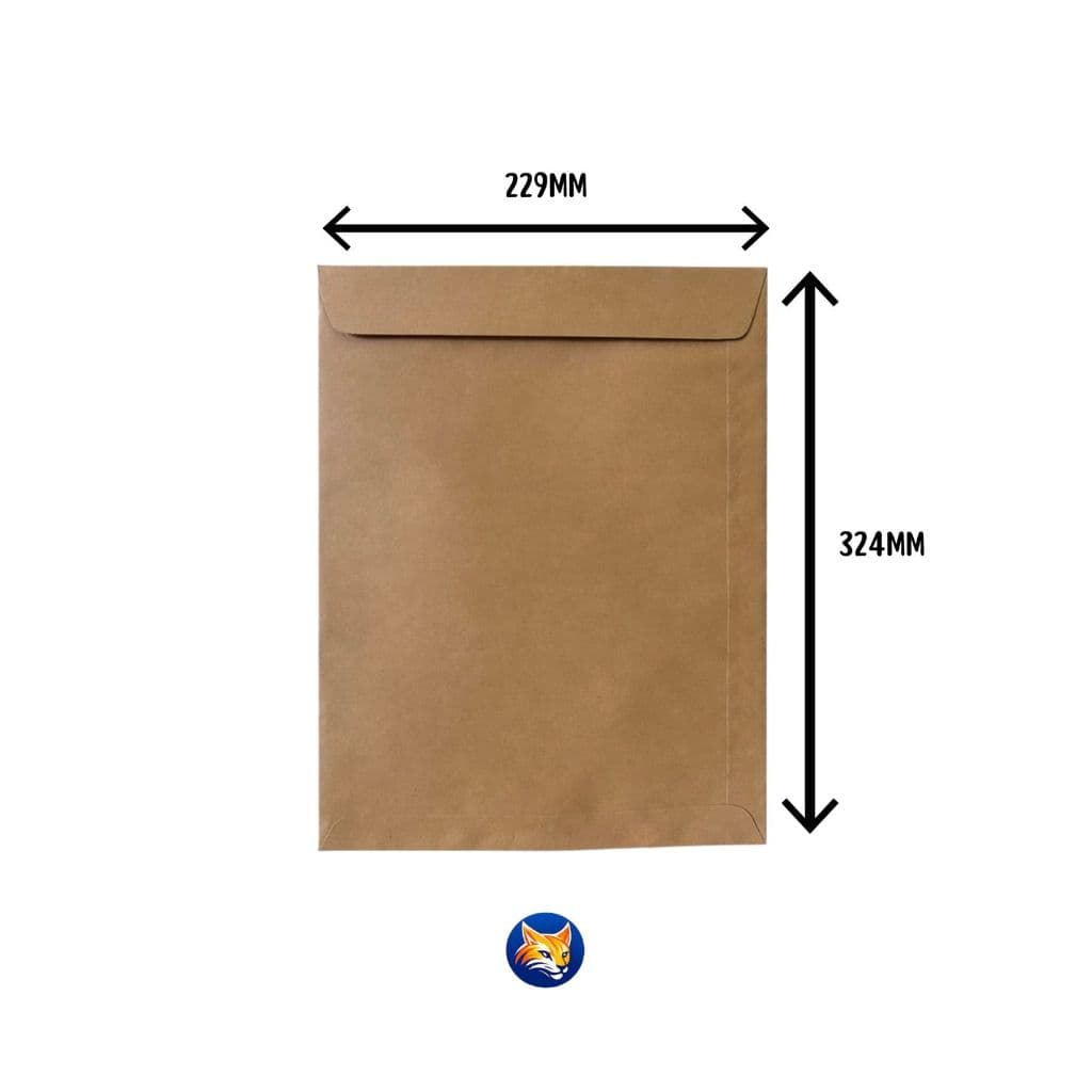 Envelope A4 Tipo Saco 50 a 250uni Kraft Natural 80g 229x324mm