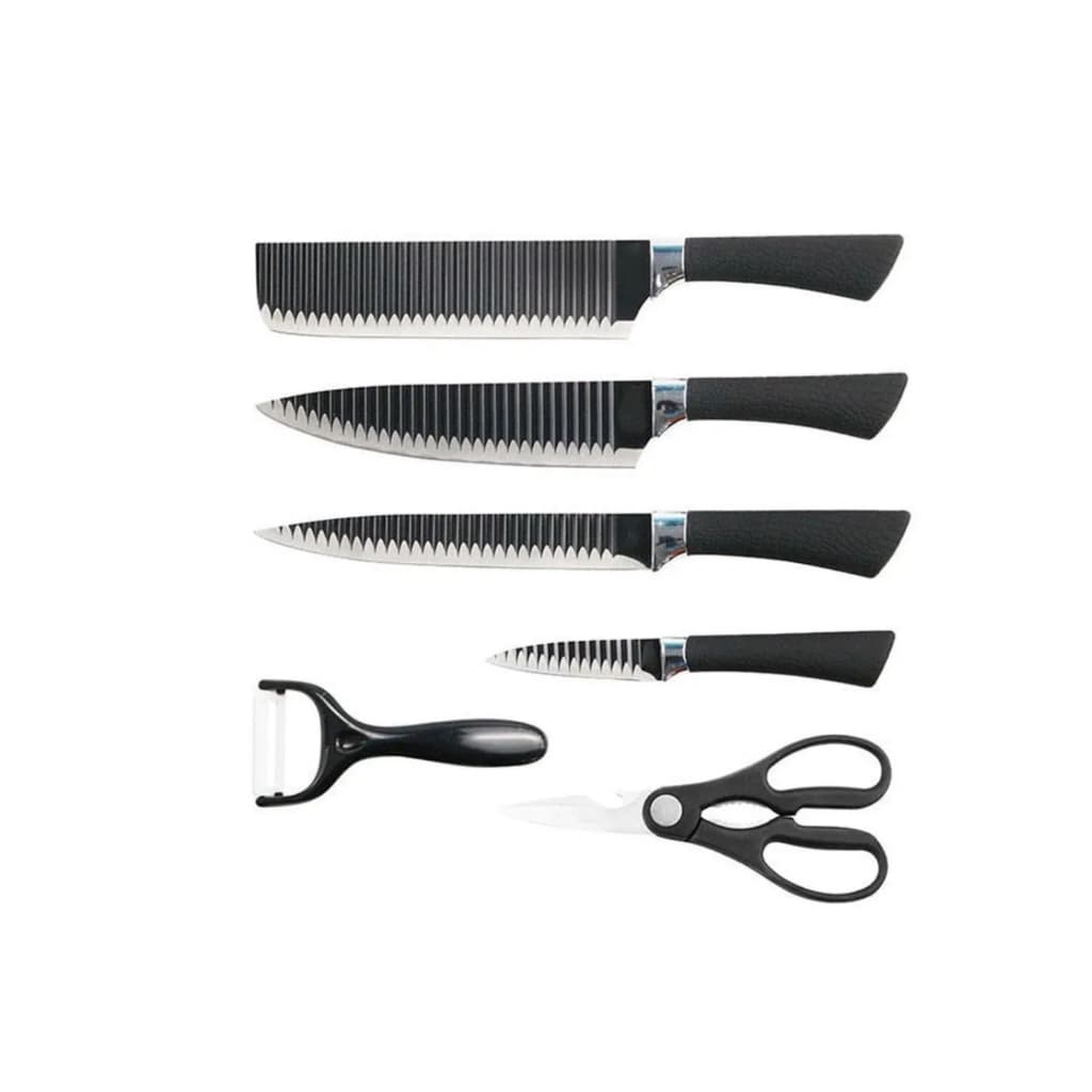 Conjunto de Facas de Revestimento Antiaderente C/ 6 peças de Aço Inoxidável