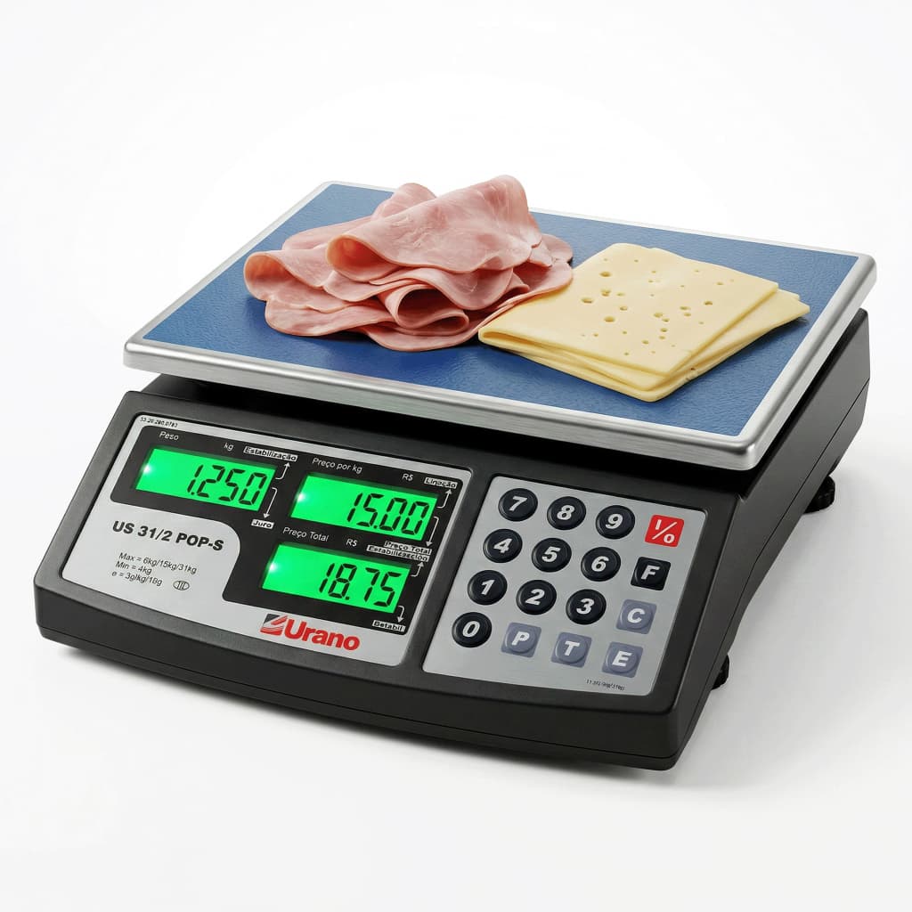 Balança Computadora Urano Us Pop-s Cor Preto Peso Máximo Suportado 31 Kg 127/220v