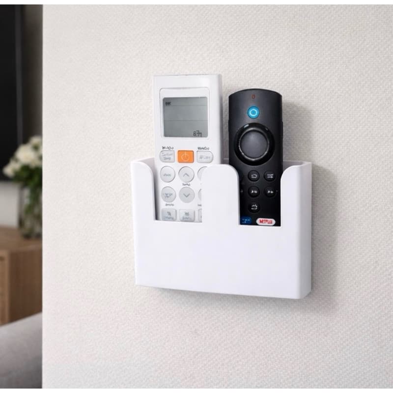 Organizador de Controles Remotos 2 Divisórias – Suporte Porta Controle de Parede ou Mesa ideal para Sala e Quarto