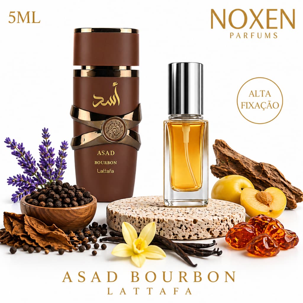 Perfume Masculino 5ml Premium Vidro Spray Asad Bourbon Doce Intenso Importado