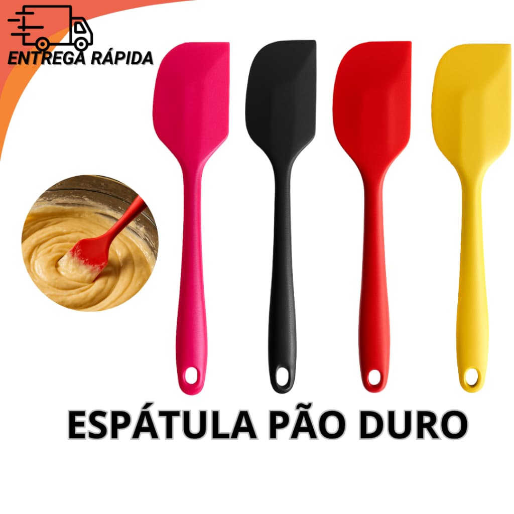 4 2 ou 1 Espátula Pão Duro Silicone Para Cozinha Doces Panificação Bolos Alimentos