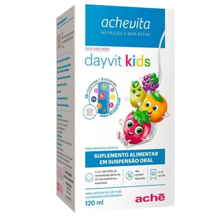 Dayvit Kids Tutti-Frutt 120ml Polivitamínico suplemento alimentar