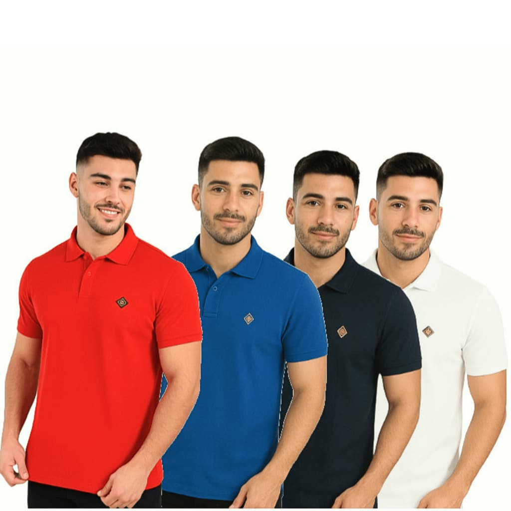 Kit 4 Camisa Gola Polo Adulto 100% Algodão Confortável Cores Variadas.
