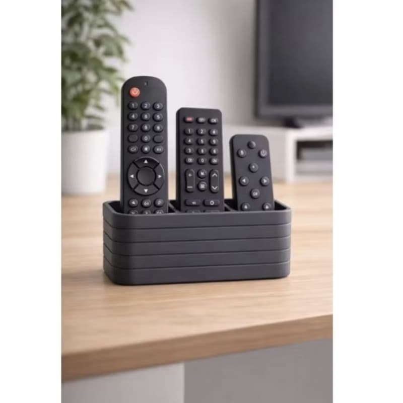 Porta controle remoto com 3 divisórias