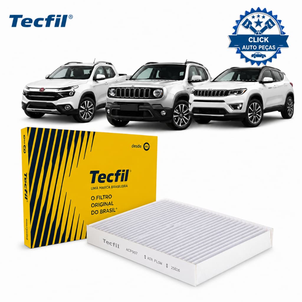 Filtro Ar Condicionado Tecfil ACP907 Original Jeep Renegade Compass Toro Commander Alta Qualidade