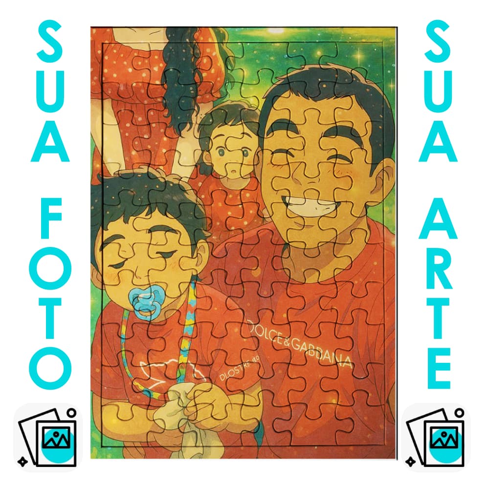 Quebra Cabeça Personalizado com Foto Imagem Dia dos Pais Presente Aniversário Casamento Personalizado