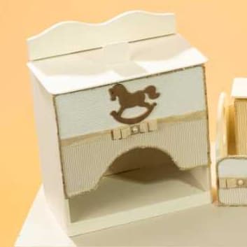 Kit Higiene bebé Porta Fralda MDF Modelos Cavalinho, Aviador, Coroa Variados