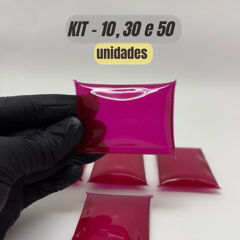 Gel Térmico Reutilizável Vermelho Sachê 5x6,5cm - Gelo para Lancheira Odonto Estética