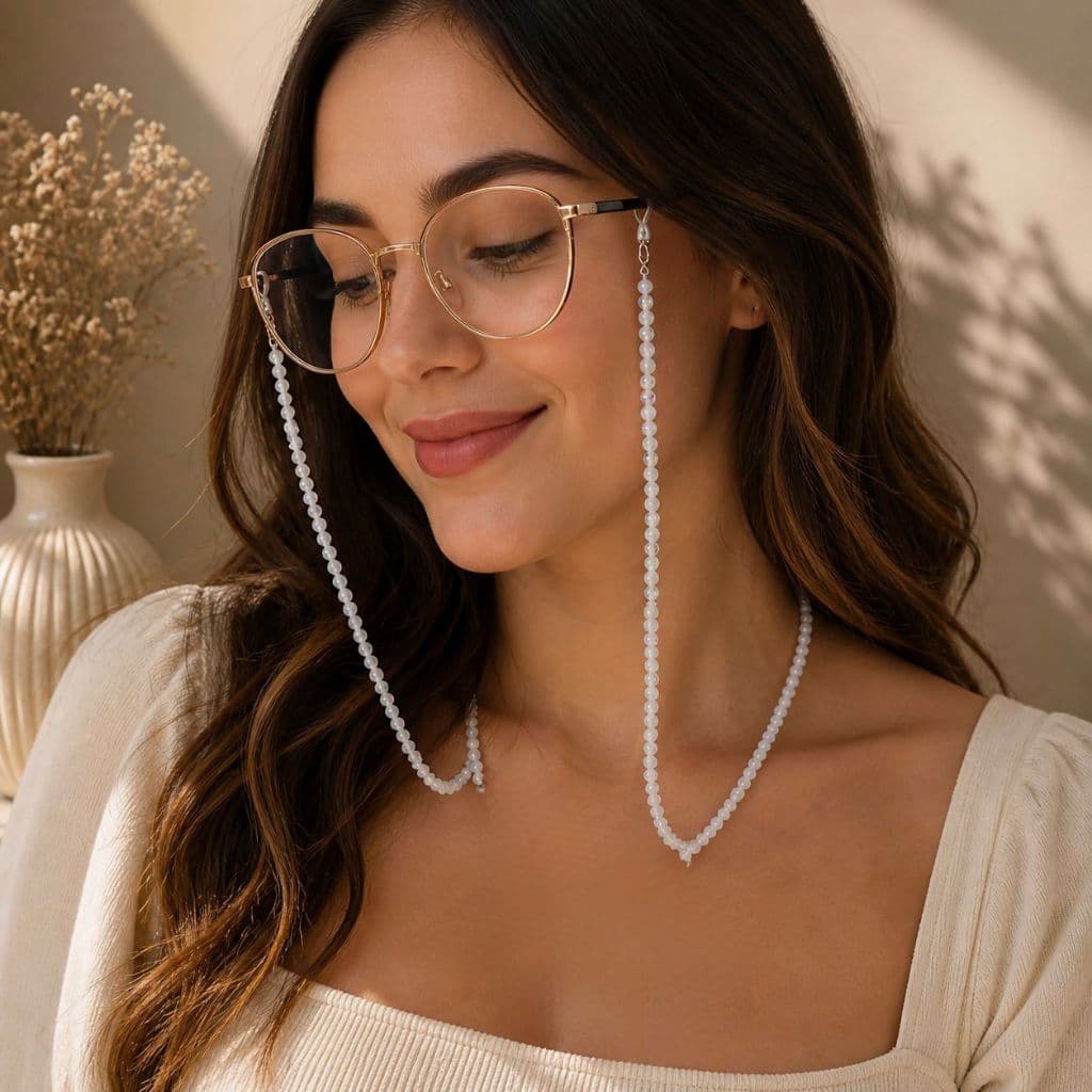 Cordão Óculos Feminino Corrente Fashion | Acessório Blogueira Tendência