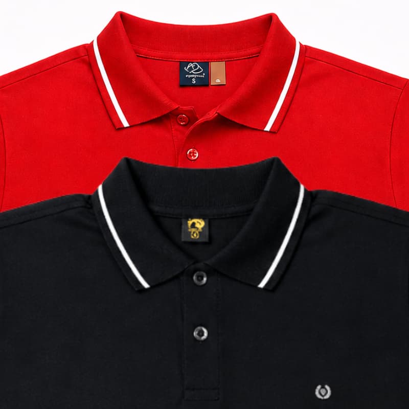 Kit 2 Camisa Polo 100% Algodão Acabamento Perfeito.