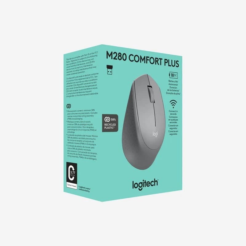 MOUSE SEM FIO LOGITECH M280 CONFORT PLUS ORIGINAL LOGITECH COM NOTA FISCAL E GARANTIA