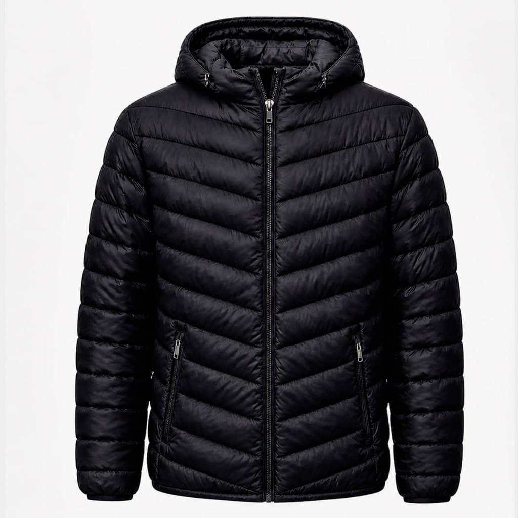 Jaqueta Puffer Masculina Inverno Capuz Forrada Térmica Premium