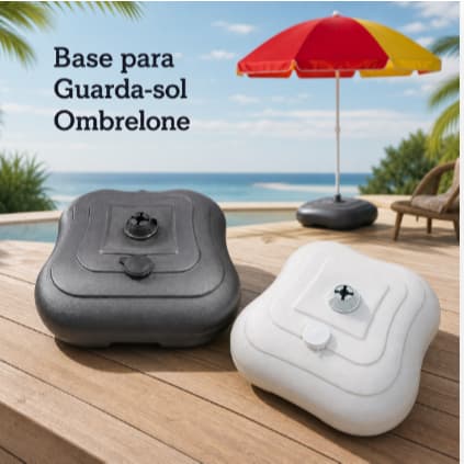 Base Para Guarda Sol  Wind Banner Ombrolone Suporte Com Água e Areia