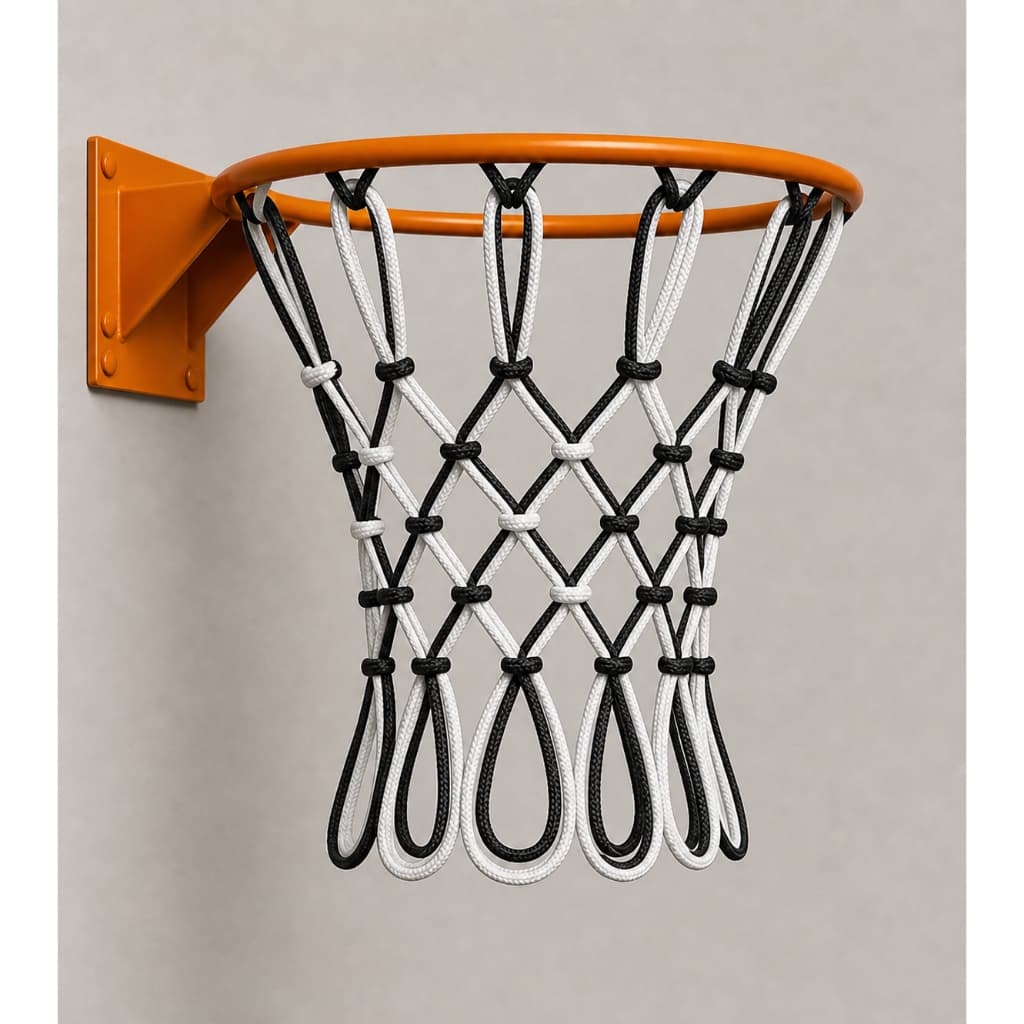 PAR DE REDE DE BASQUETE DE SEDA PRETO 10 ALÇAS (ARO NÃO INCLUSO)