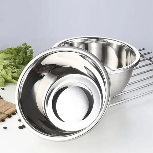 Tigela Bowl Saladeira Redonda Culinária Em Aço Inox 4,5l Cor Prateado