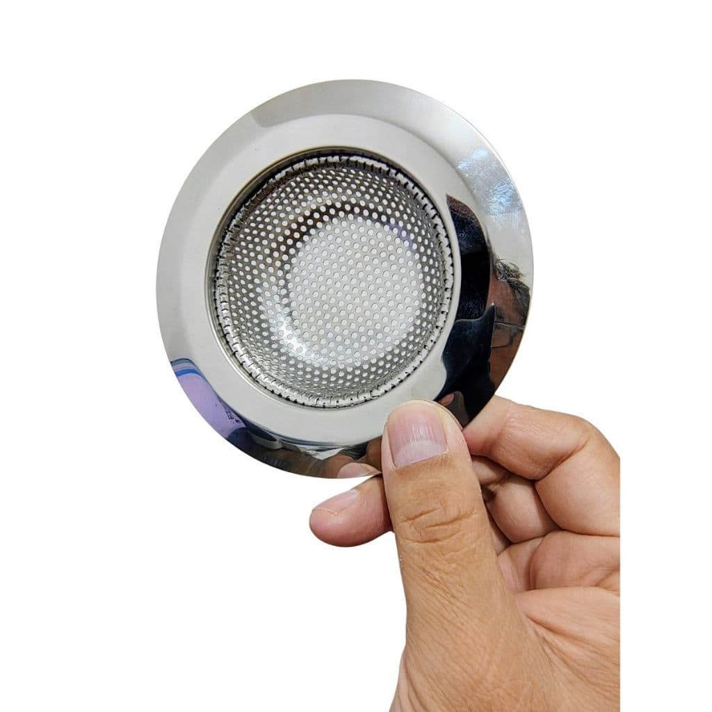 Ralos de Pia Inox Premium 11,5cm Segura Sujeiras Higiênico Previne Entupimentos em Pias de Cozinha Banheiro e Geral Fáci