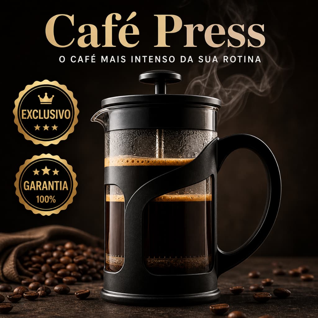 Prensa Francesa 600ml Cafeteira Francesa Café Press | Filtro Inox Café Gourmet Sem Papel