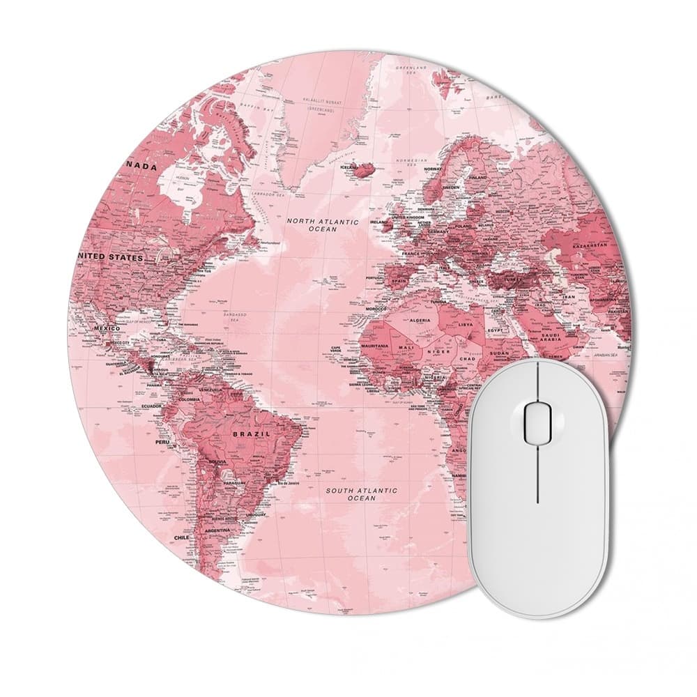 mouse pad mapa mundi antiderrapante profissional borda costurada