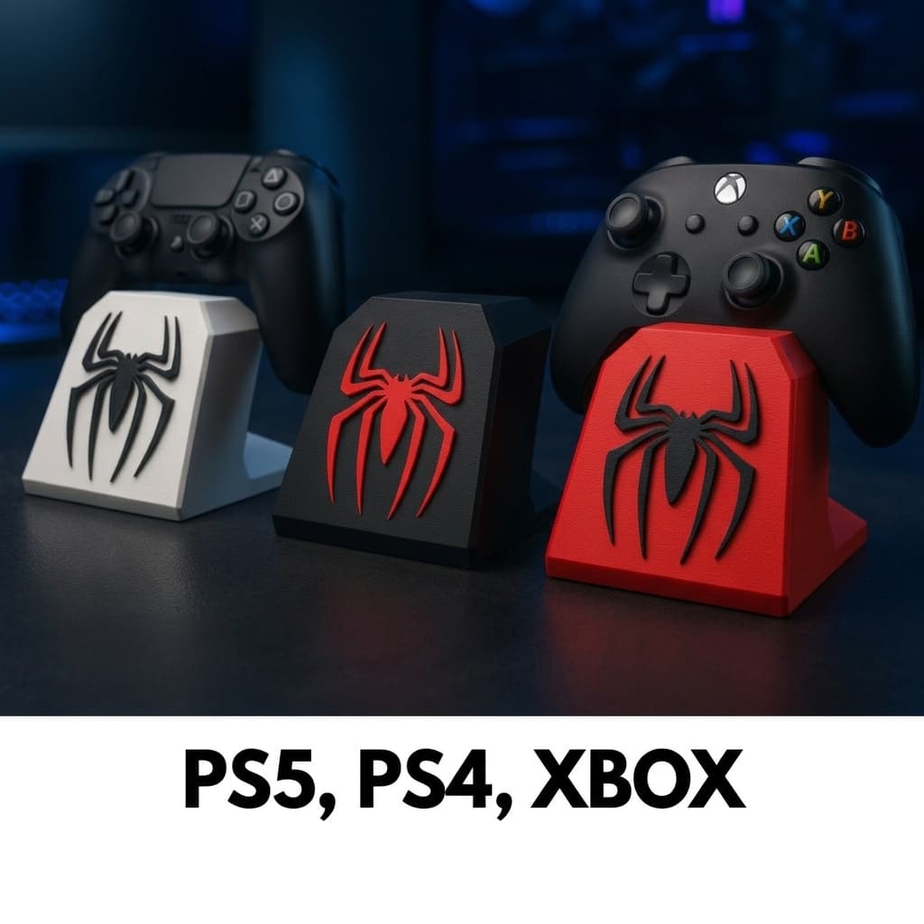 Suporte Controle Homem Aranha PS5 PS4 Xbox Pc Mesa Gamer Aranha Video Game Spider  Stick Decoração Mesa Organizador