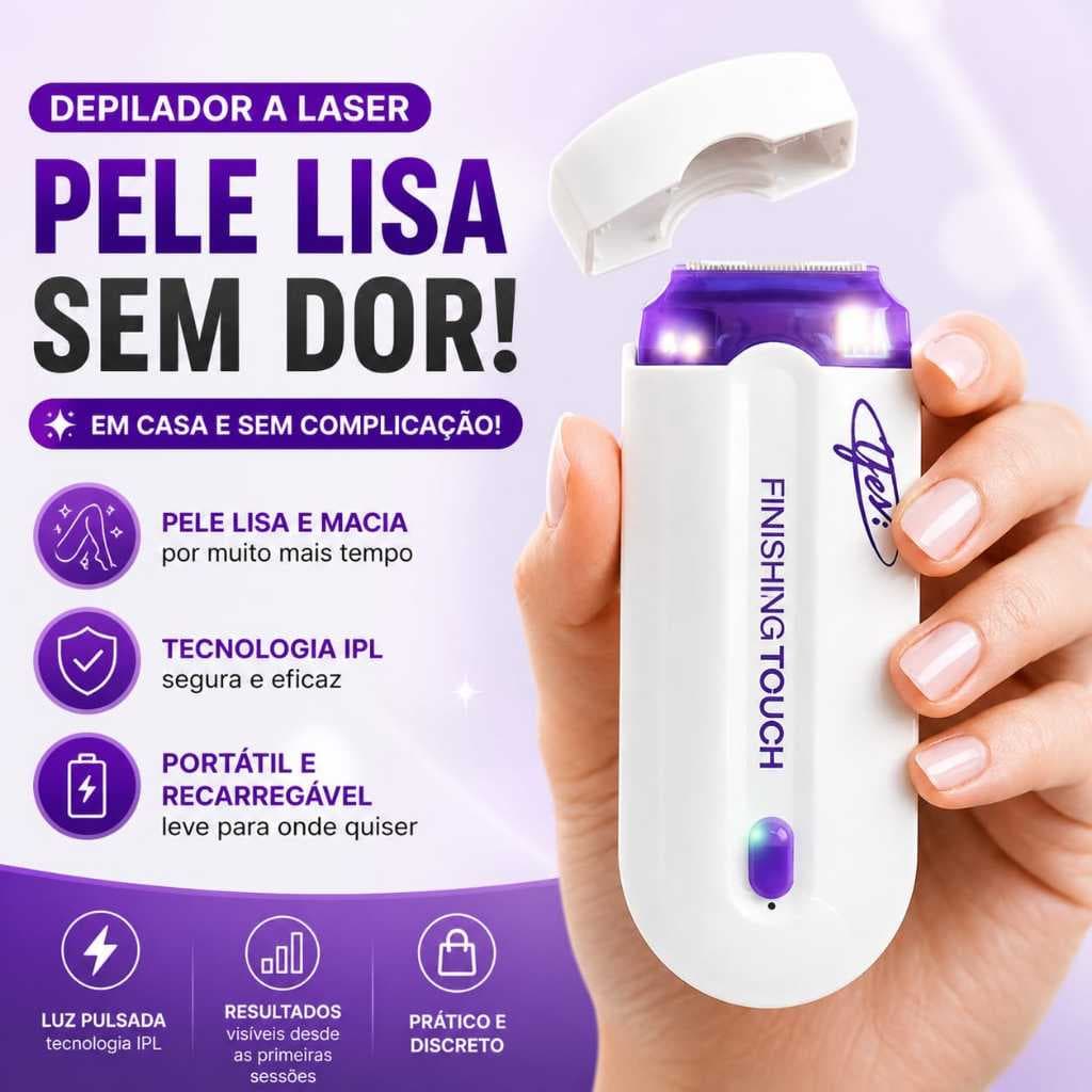 Depilador Portátil Laser Corporal Recarregável com Luz Ativa remove Pelos do rosto braços pernas