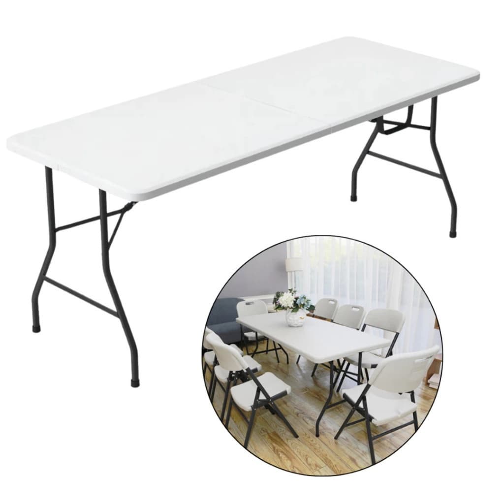 1,80M Mesa Dobrável Vira Maleta Portátil。Mesa Dobrável Portátil 120X60cm com 4 Banquinhos Dobráveis 90X60cm com 2 Banqui
