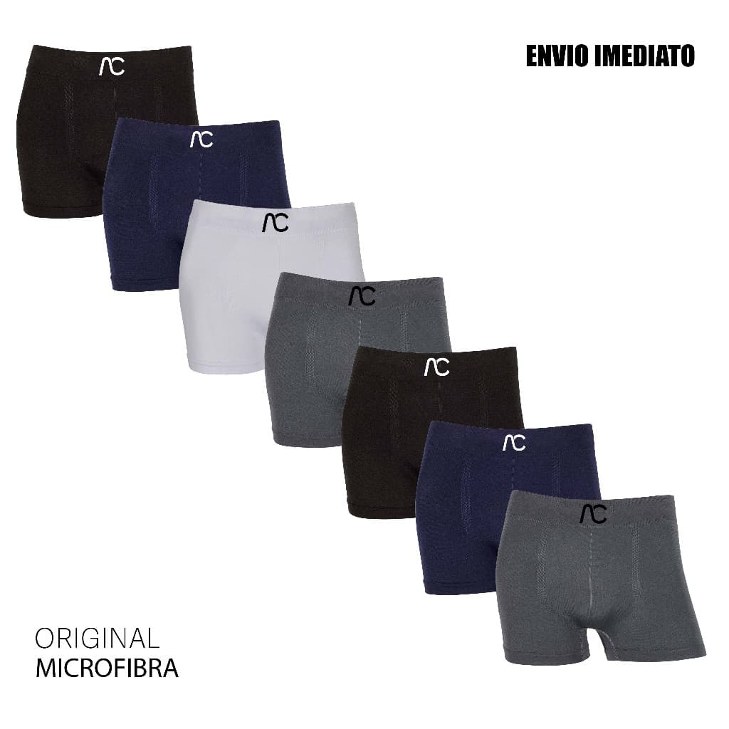 Kit 3 ou 7 cuecas boxer microfibra Original marca AC Sem Costura