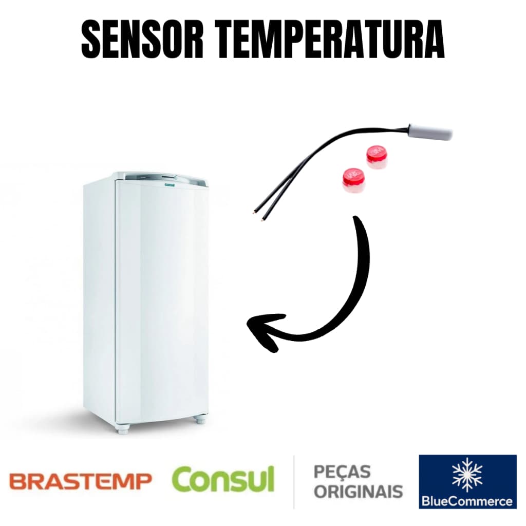 Sensor de Temperatura 2,7k para Geladeira Consul Brastemp ORIGINAL