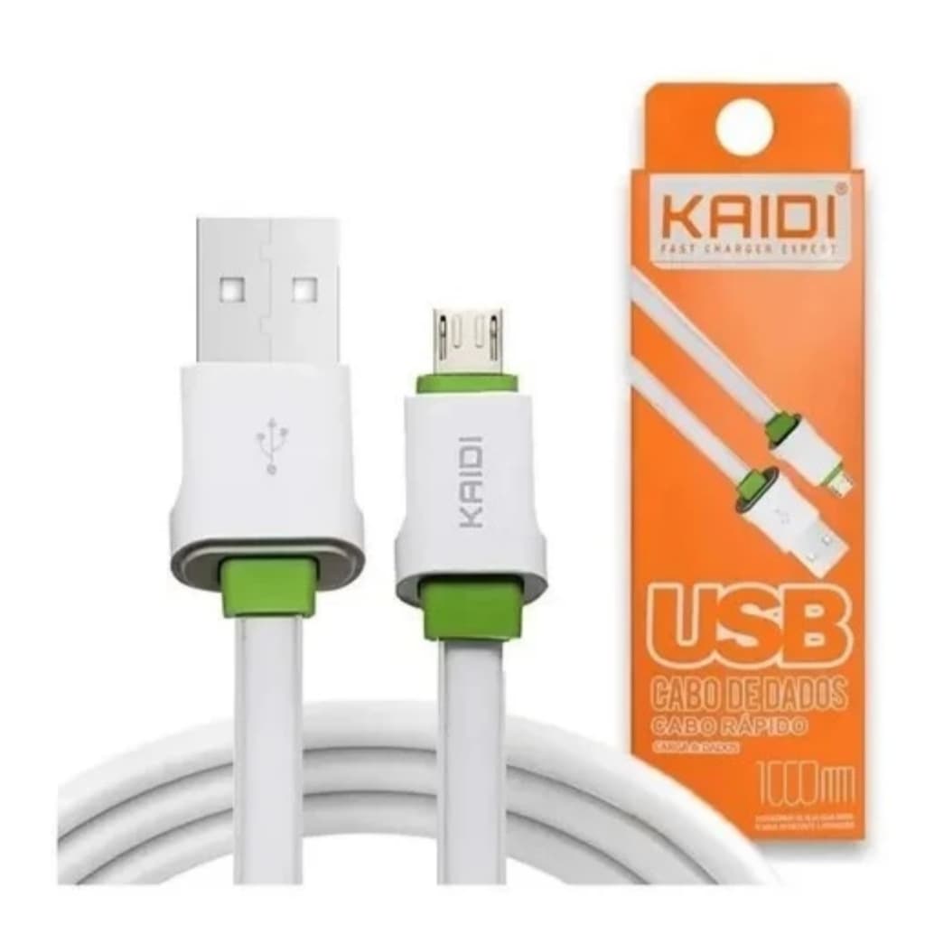 Cabo USB Kaidi KD-39M V8 Micro USB Carregamento Rápido