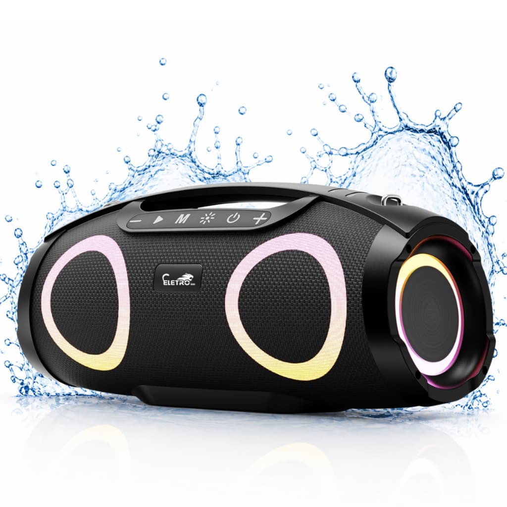 Caixa De Som Bluetooth 300w Graves Potentes Bass Boost Alta Potencia Potatil  Bombox Bivolt, Com Leds RGB