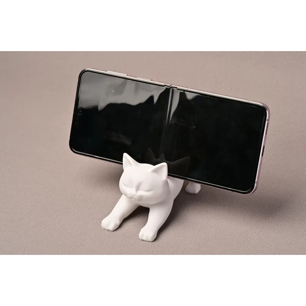 Suporte de Celular Gatinho Fofo Decorativo | Apoio para Mesa Compatível com iPhone e Android