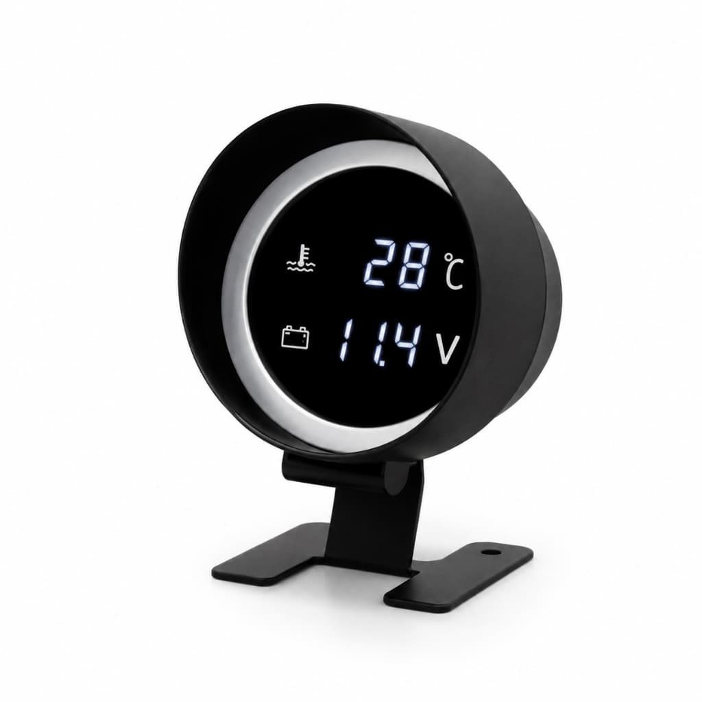 Voltímetro Automotivo Digital 2 Em 1 Knup KP-S142 Termômetro LED Universal