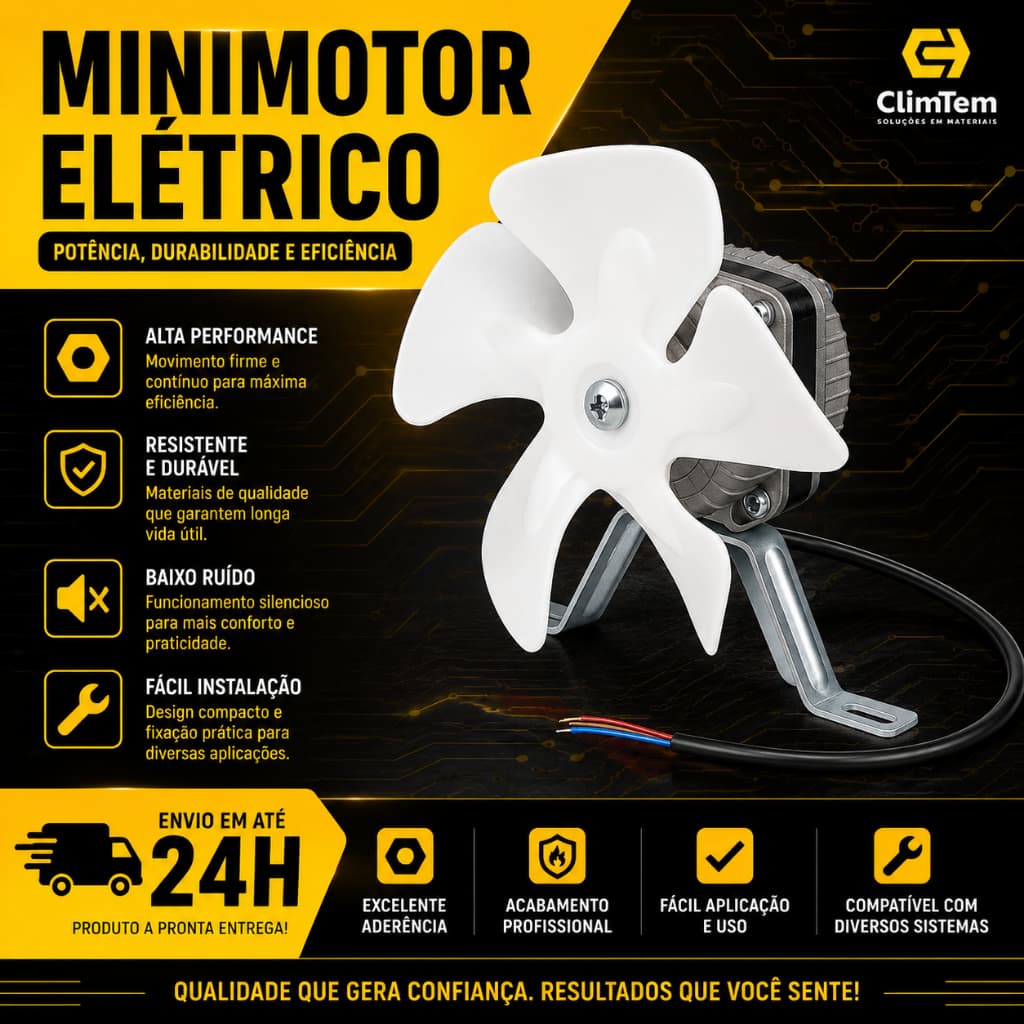 Micromotor Elétrico Ventilador  1/40 Bivolt Age Therm Exaustor Hélice Para Freezer