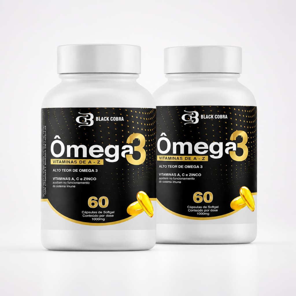 2x Ômega 3 Vitaminas de A-Z 120 Softgels Black Cobra