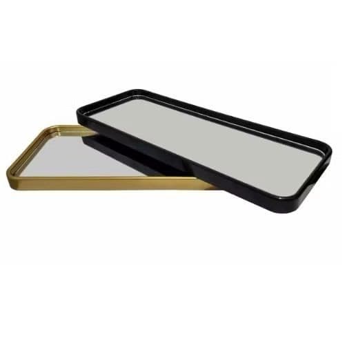 Bandeja Decorativa Espelhada Multiuso Lavabo Sala Perfumes sofisticação