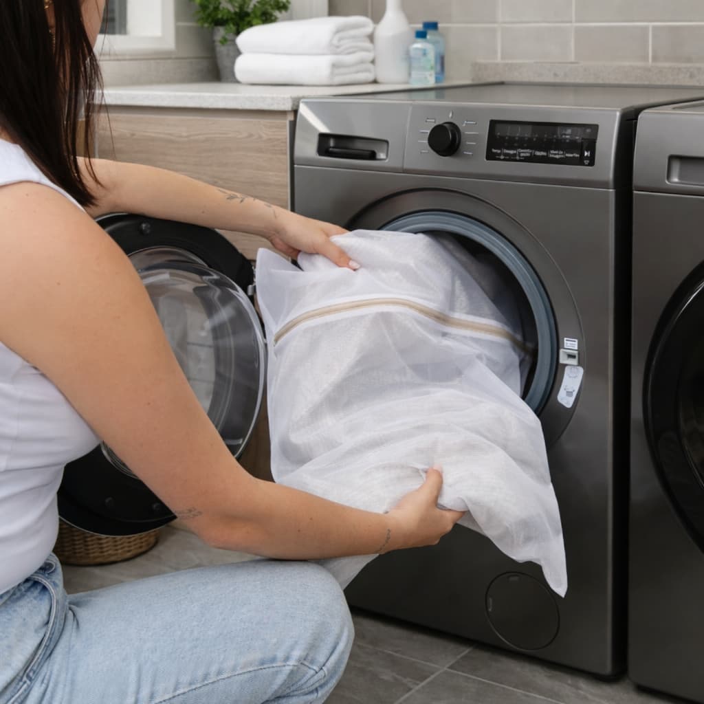 Saco Lavar Roupas Zíper 50x60 Tamanho G Protetor Reforçado