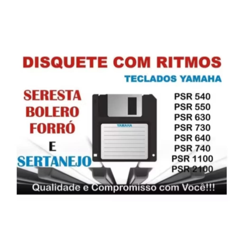 DISQUETES COM RITMOS PARA TECLADOS YAMAHA, VEJA OS MODELO NA FOTO