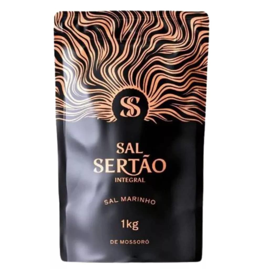 Sal Marinho 1Kg Fino Integral de Mossoró  -  Sal Sertão