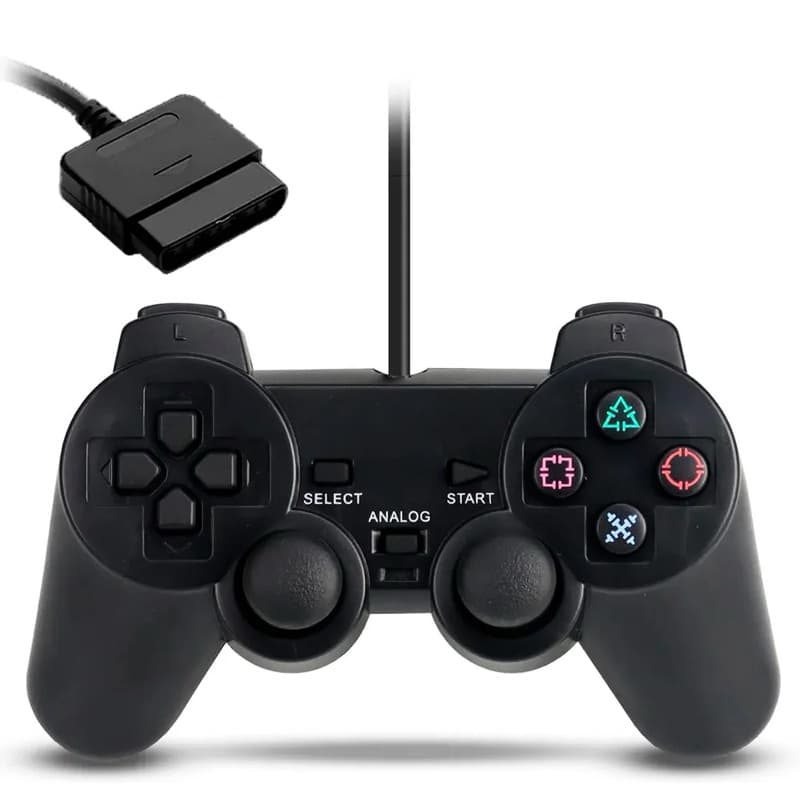Controle Ps2 Para Play 1 E Play 2 Ps2 Compativel Joystick Dualshock