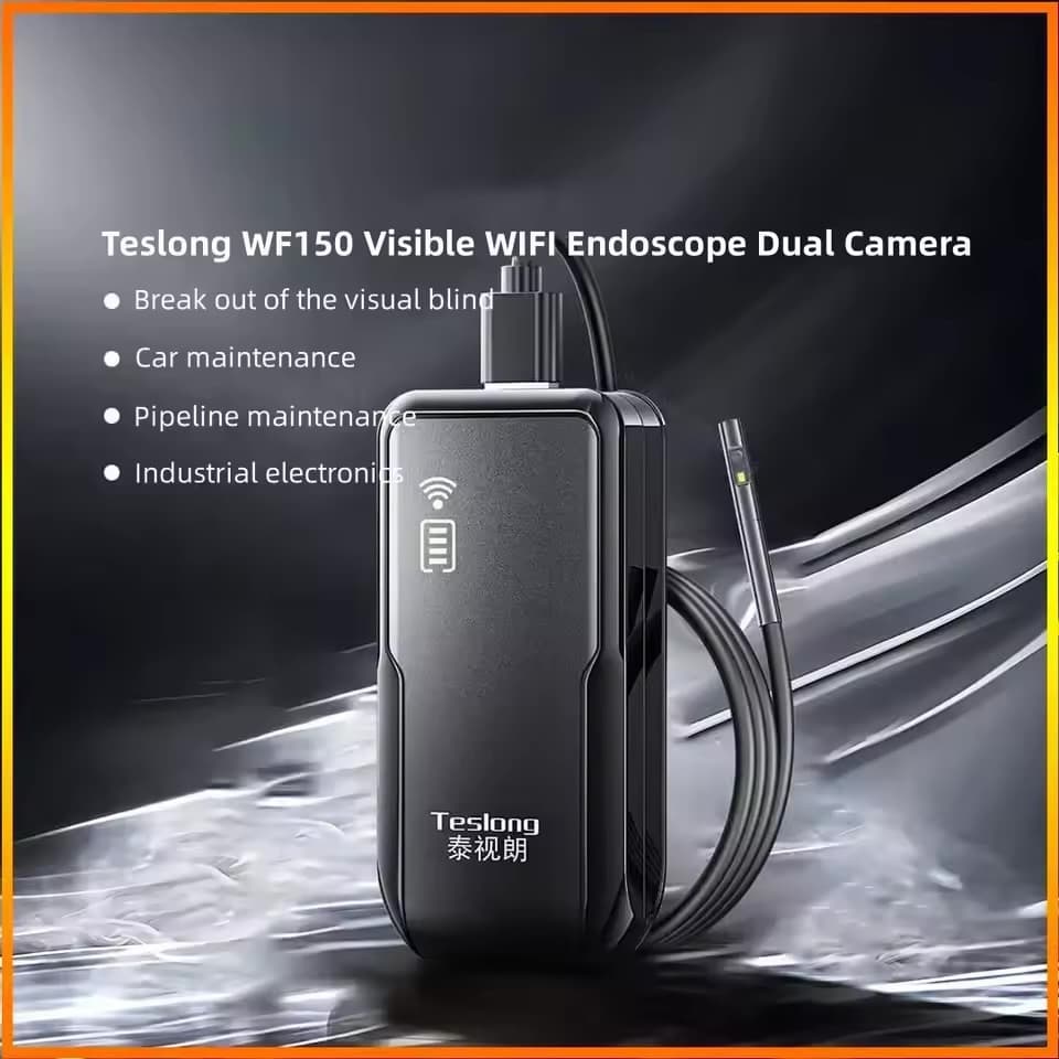 Câmera Endoscópica WiFi Teslong WF150 HD 5mm Dual Lens Android iPhone Inspeção