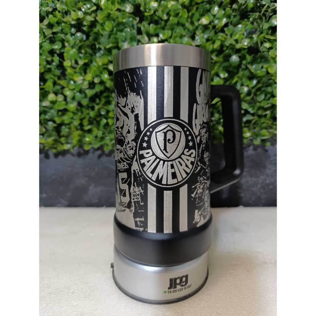 Caneca Térmica 700 ml Personalizada a Laser 360° Tema Mancha Verde