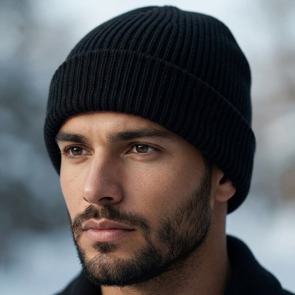 Gorro de Inverno Touca Lisa Sem Bordado Adulto Unissex Estilo Casual Tecido Macio Quente