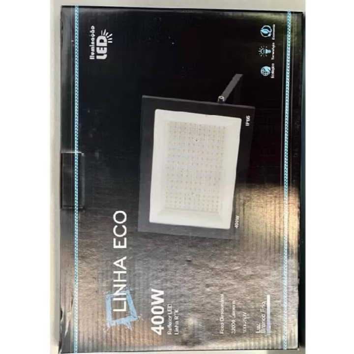 Refletor 400w Led Holofote Ip66 Bivolt Blindado Luz 6000k Cor Da Carcaça Preto Voltagem 110v/220v