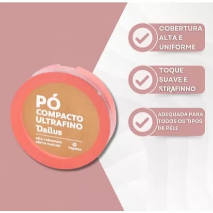 Pó Compacto Ultrafino Dailus D3 Claro