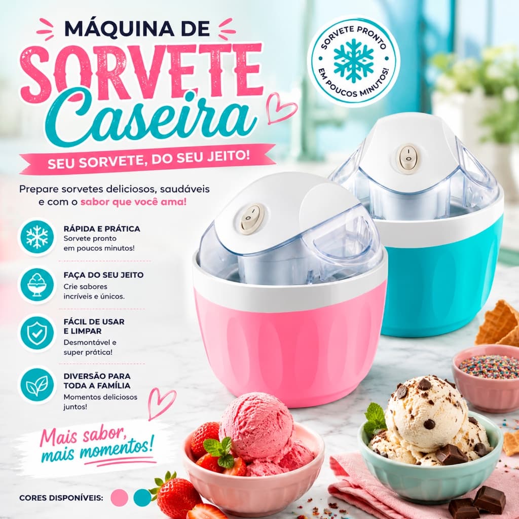 Máquina De Sorvete Vegano Caseiro 110/220v Sorveteira Cremoso Sorvete Natural Da Fruta