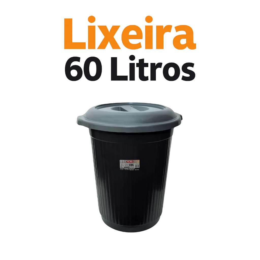 Cesto Lixeira Grande 60L – Robusta, Funcional e de Alta Qualidade