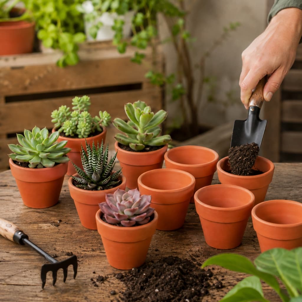 Mini Vaso de Barro Mini C/30 Unidades Orquídeas Cacto 8cm Largura x 7cm Altura Decoração Jardinagem