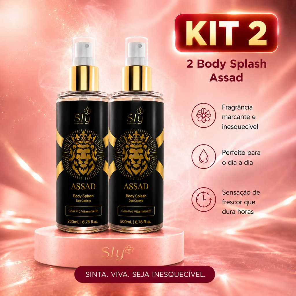 Kit 2 Body Splash Assad Masculino 200ml | Perfume Árabe Inspiração, Marcante e Longa Duração | Pure Nature
